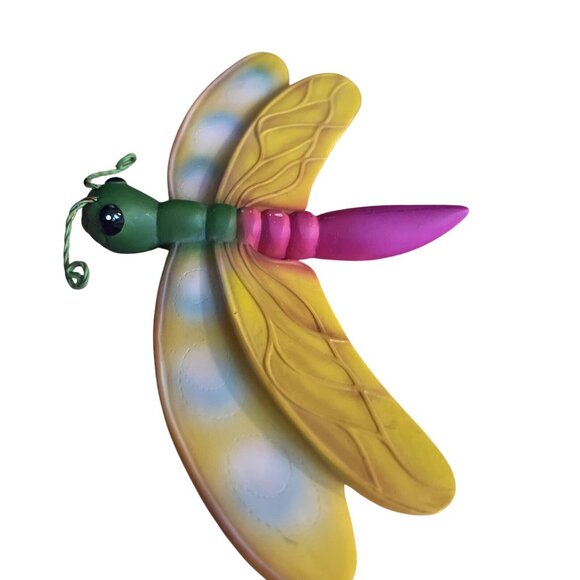 Colorful Metal Ceramic Butterfly & Dragonfly Wall Decor Set Wall Hanging - Picture 13 of 16